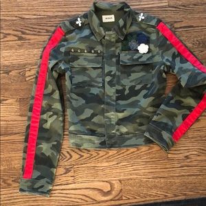 Hudson Jeans embellished camo jacket